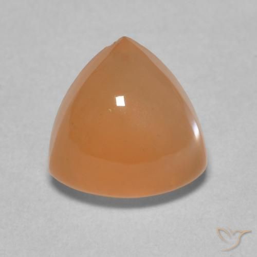 1.90ct Natürlicher Cantaloupe-Orange Mondstein, Trillion, Lichtdurchlässig
