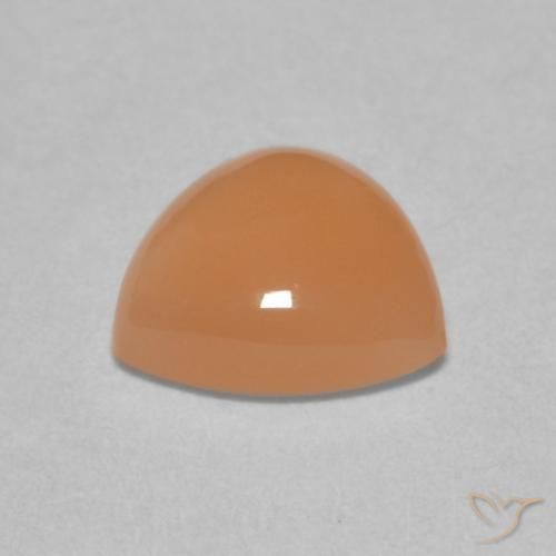 9,17 ctw natürlicher Medium Light-Orange Mondstein, Trillion, Lichtdurchlässig