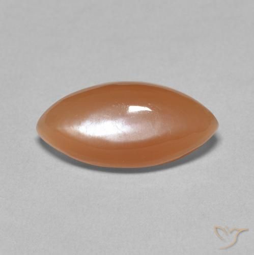 3.03ct Natürlicher Mittelorange Mondstein, Marquise, Lichtdurchlässig