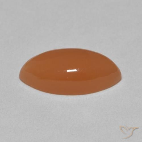 9,17 ctw natürlicher Mittelorange Mondstein, Marquise, Lichtdurchlässig