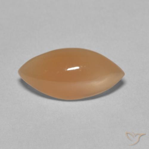 2.79ct Natürlicher Medium Light-Orange Mondstein, Marquise, Lichtdurchlässig