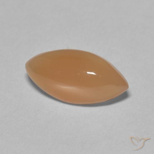 9,17 ctw natürlicher Medium Light-Orange Mondstein, Marquise, Lichtdurchlässig
