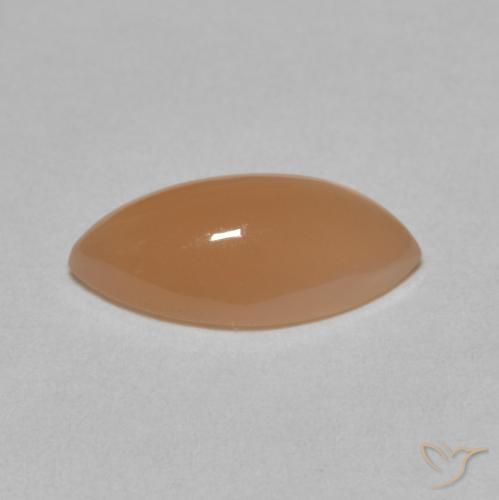 9,17 ctw natürlicher Medium Light-Orange Mondstein, Marquise, Lichtdurchlässig