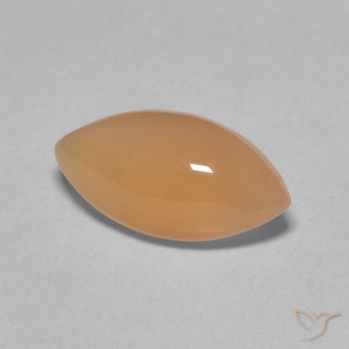 9,17 ctw natürlicher Medium Light-Orange Mondstein, Marquise, Lichtdurchlässig