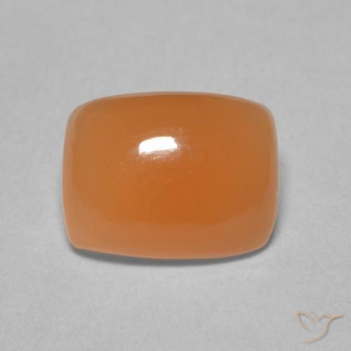 2.08ct Natürlicher hellorange Mondstein, Kissen, Lichtdurchlässig