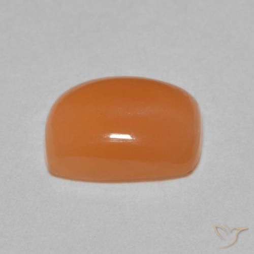 9,17 ctw natürlicher hellorange Mondstein, Kissen, Lichtdurchlässig
