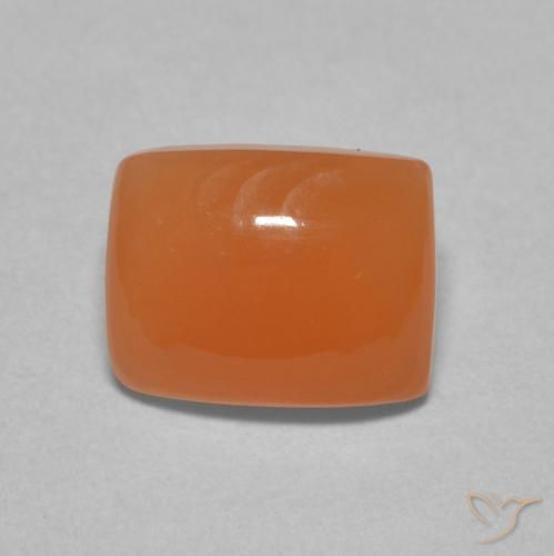 2.07ct Natürlicher rötlich-orange Mondstein, Kissen, Lichtdurchlässig