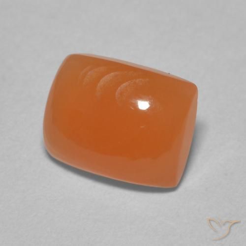 9,17 ctw natürlicher rötlich-orange Mondstein, Kissen, Lichtdurchlässig