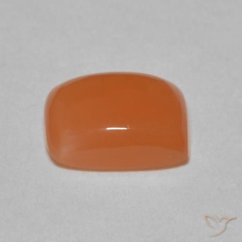 9,17 ctw natürlicher rötlich-orange Mondstein, Kissen, Lichtdurchlässig