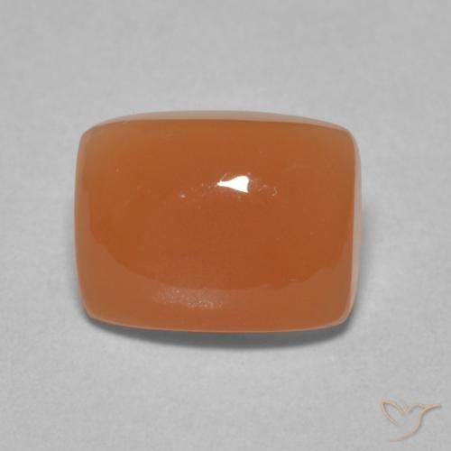 2.15ct Natürlicher rötlich-orange Mondstein, Kissen, Lichtdurchlässig