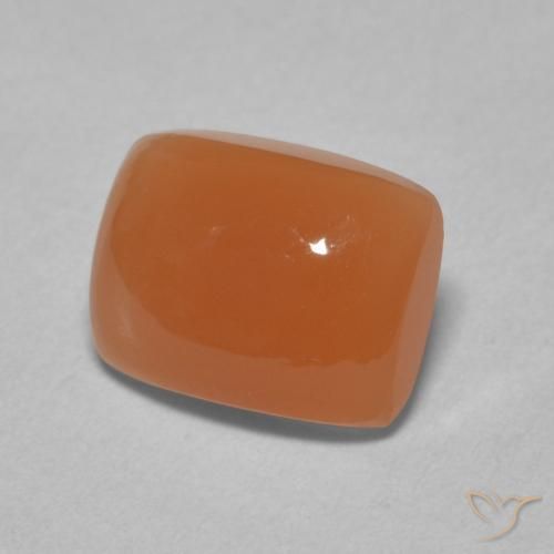 9,17 ctw natürlicher rötlich-orange Mondstein, Kissen, Lichtdurchlässig
