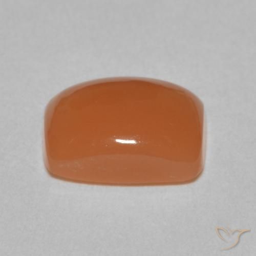 9,17 ctw natürlicher rötlich-orange Mondstein, Kissen, Lichtdurchlässig