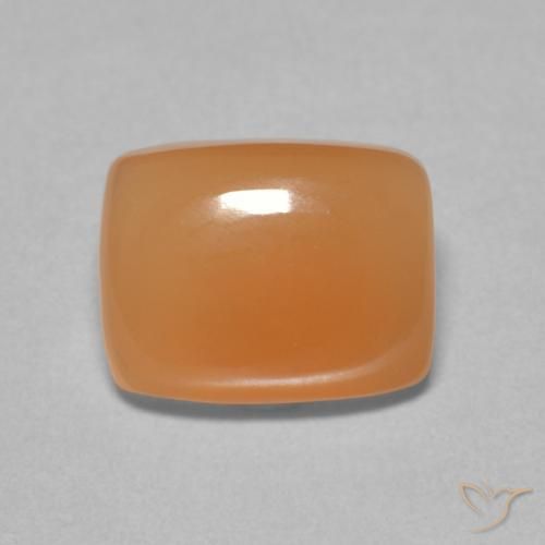 2.02ct Natürlicher rötlich-orange Mondstein, Kissen, Lichtdurchlässig