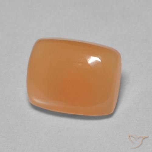 9,17 ctw natürlicher rötlich-orange Mondstein, Kissen, Lichtdurchlässig