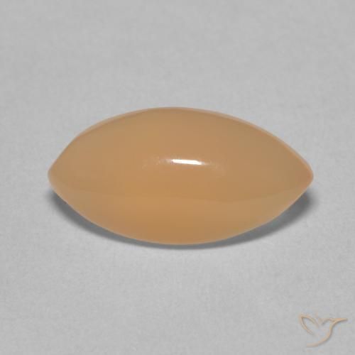 2.72ct Natürlicher Medium Light-Orange Mondstein, Marquise, Lichtdurchlässig