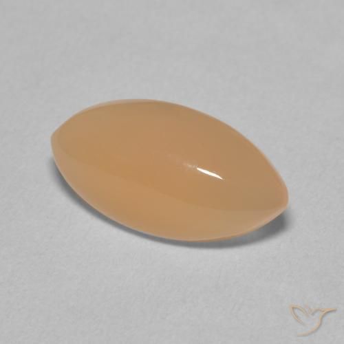 9,17 ctw natürlicher Medium Light-Orange Mondstein, Marquise, Lichtdurchlässig