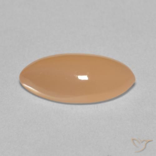 9,17 ctw natürlicher Medium Light-Orange Mondstein, Marquise, Lichtdurchlässig