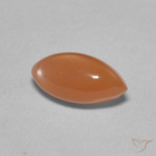 9,17 ctw natürlicher Pfirsich-orange Mondstein, Marquise, Lichtdurchlässig