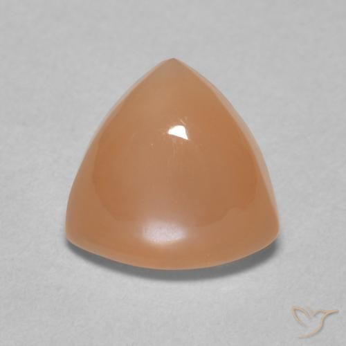 1.67ct Natürlicher Cantaloupe-Orange Mondstein, Trillion, Lichtdurchlässig