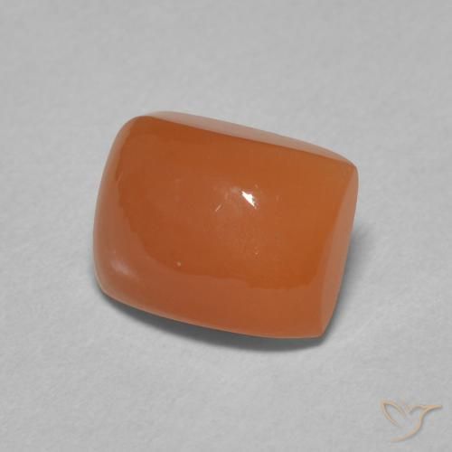 9,17 ctw natürlicher Mittelorange Mondstein, Kissen, Lichtdurchlässig