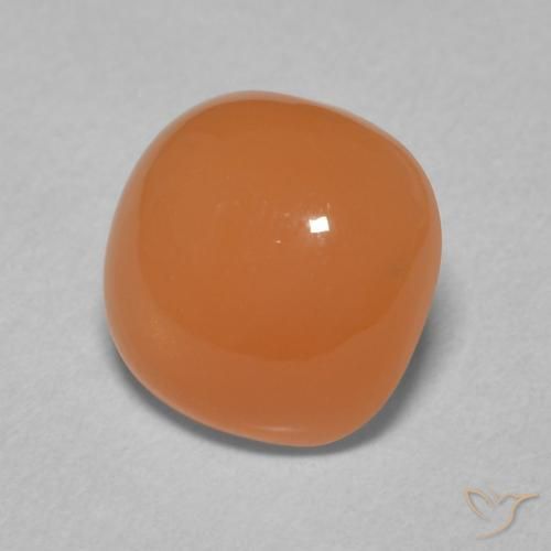 9,17 ctw natürlicher Helles rötliches Orange Mondstein, Kissen, Lichtdurchlässig