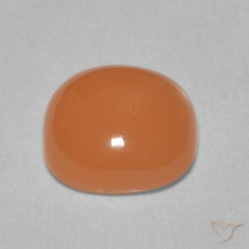 9,17 ctw natürlicher Helles rötliches Orange Mondstein, Kissen, Lichtdurchlässig