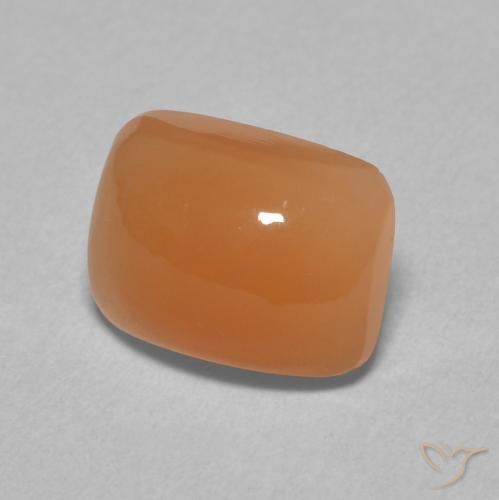 9,17 ctw natürlicher Pfirsich-orange Mondstein, Kissen, Lichtdurchlässig