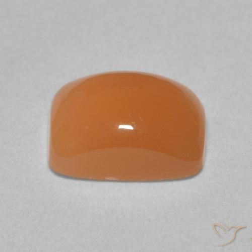 9,17 ctw natürlicher Pfirsich-orange Mondstein, Kissen, Lichtdurchlässig