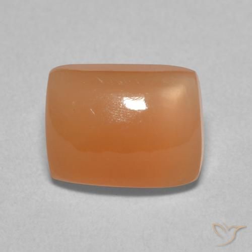 2.42ct Natürlicher Cantaloupe-Orange Mondstein, Kissen, Lichtdurchlässig
