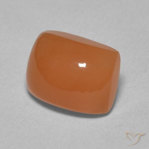 9,17 ctw natürlicher Mittelorange Mondstein, Kissen, Lichtdurchlässig