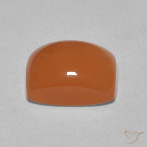 9,17 ctw natürlicher Mittelorange Mondstein, Kissen, Lichtdurchlässig