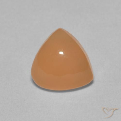 1.61ct Natürlicher Cantaloupe-Orange Mondstein, Trillion, Lichtdurchlässig