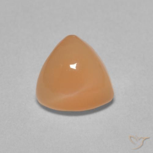 1.73ct Natürlicher Cantaloupe-Orange Mondstein, Trillion, Lichtdurchlässig