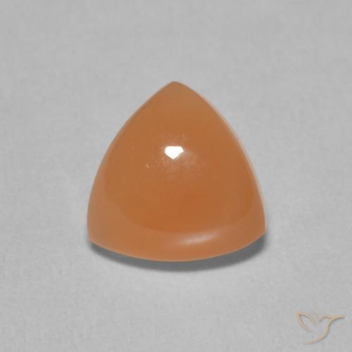 1.71ct Natürlicher rötlich-orange Mondstein, Trillion, Lichtdurchlässig