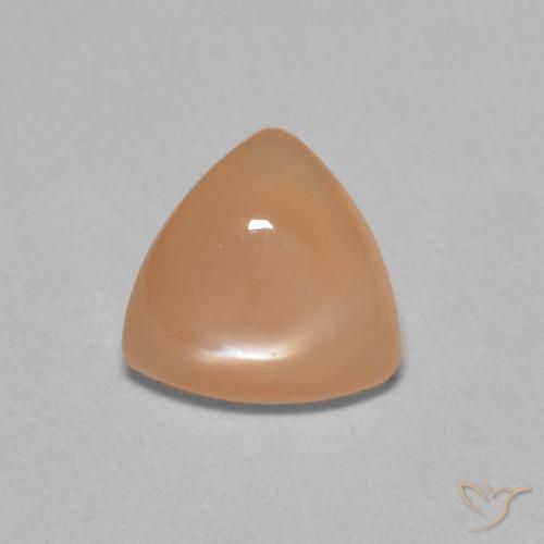 1.50ct Natürlicher Pfirsich-orange Mondstein, Trillion, Lichtdurchlässig