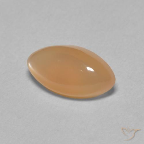 9,17 ctw natürlicher Pfirsich-orange Mondstein, Marquise, Lichtdurchlässig
