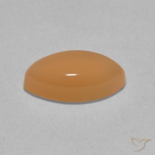 9,17 ctw natürlicher Pfirsich-orange Mondstein, Marquise, Lichtdurchlässig