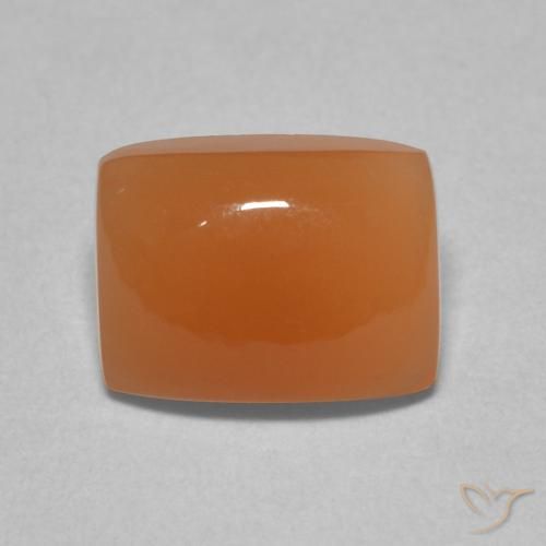 2.26ct Natürlicher rötlich-orange Mondstein, Kissen, Lichtdurchlässig