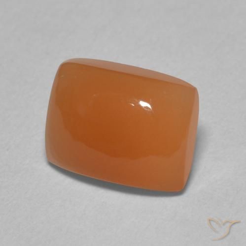 9,17 ctw natürlicher rötlich-orange Mondstein, Kissen, Lichtdurchlässig
