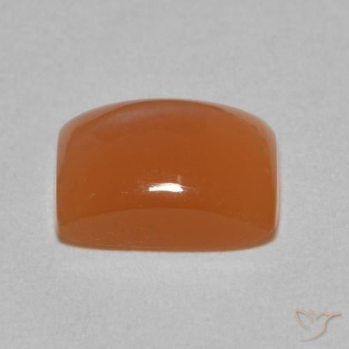 9,17 ctw natürlicher rötlich-orange Mondstein, Kissen, Lichtdurchlässig
