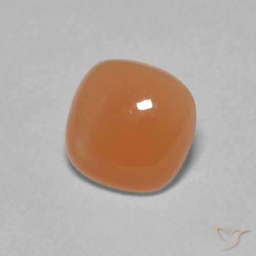 9,17 ctw natürlicher hellorange Mondstein, Kissen, Lichtdurchlässig