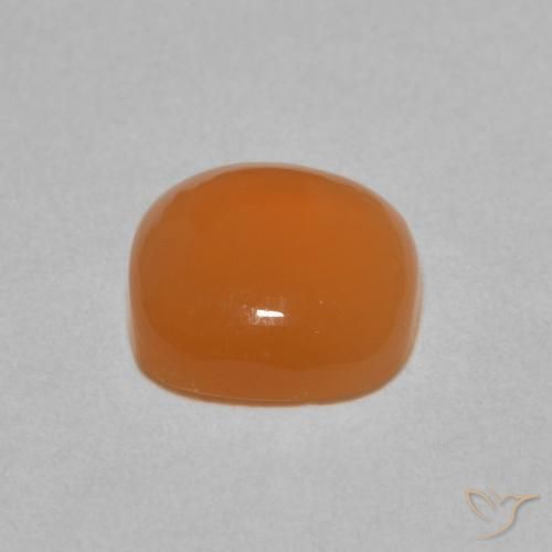 9,17 ctw natürlicher hellorange Mondstein, Kissen, Lichtdurchlässig
