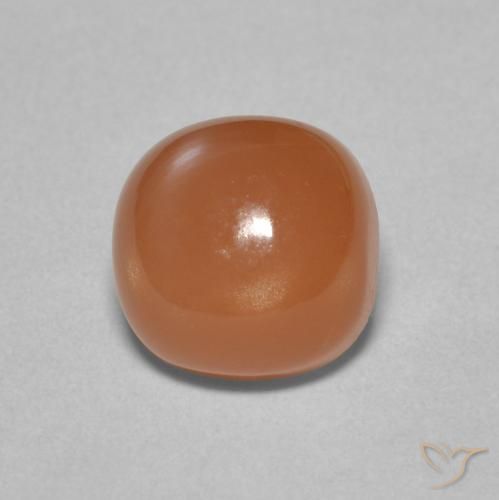2.43ct Natürlicher tieforange Mondstein, Kissen, Lichtdurchlässig