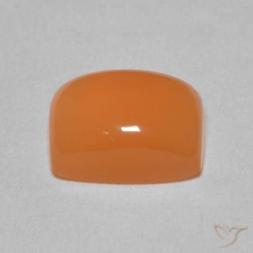 9,17 ctw natürlicher Helles rötliches Orange Mondstein, Kissen, Lichtdurchlässig