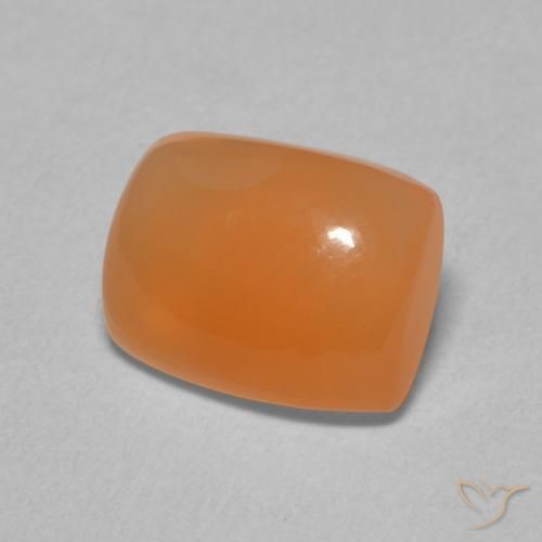 9,17 ctw natürlicher Mittelorange Mondstein, Kissen, Lichtdurchlässig