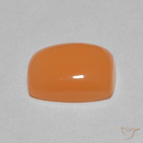 9,17 ctw natürlicher Mittelorange Mondstein, Kissen, Lichtdurchlässig
