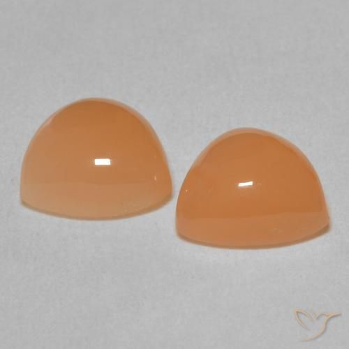 3.56 ct natürliche Mittelorange Mondstein-Edelsteine, Trillion, Lichtdurchlässig