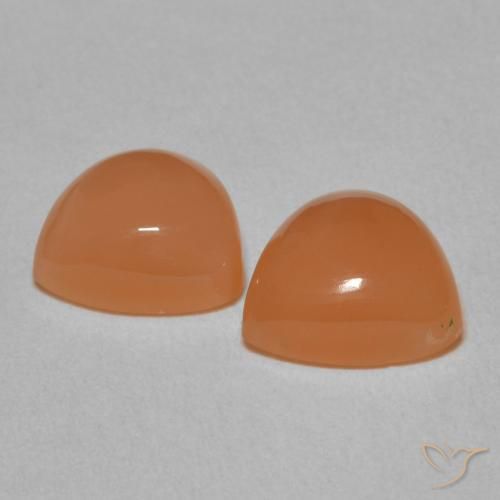 3.60 ct natürliche Warme Aprikosenorange Mondstein-Edelsteine, Trillion, Lichtdurchlässig