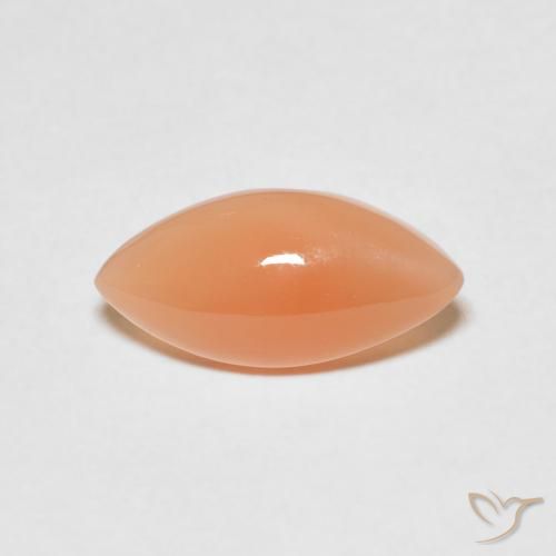 2.48ct Natürlicher hellorange Mondstein, Marquise, Lichtdurchlässig