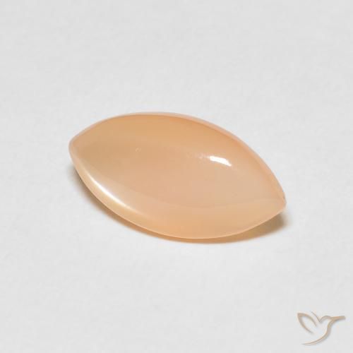 9,17 ctw natürlicher Medium Light-Orange Mondstein, Marquise, Lichtdurchlässig
